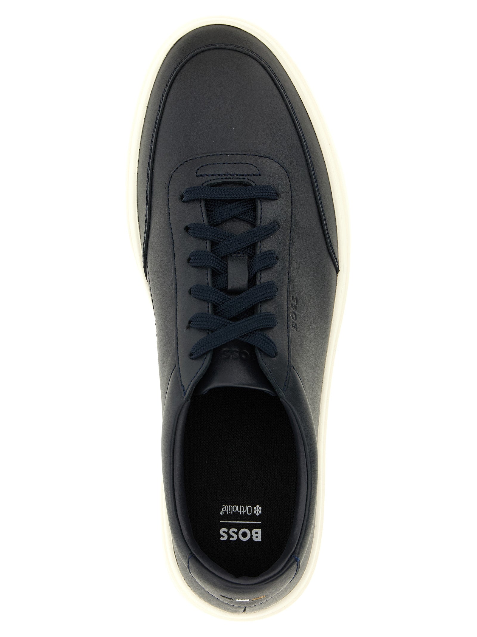 Hugo Boss Blaue Sneaker aus Rindsleder
