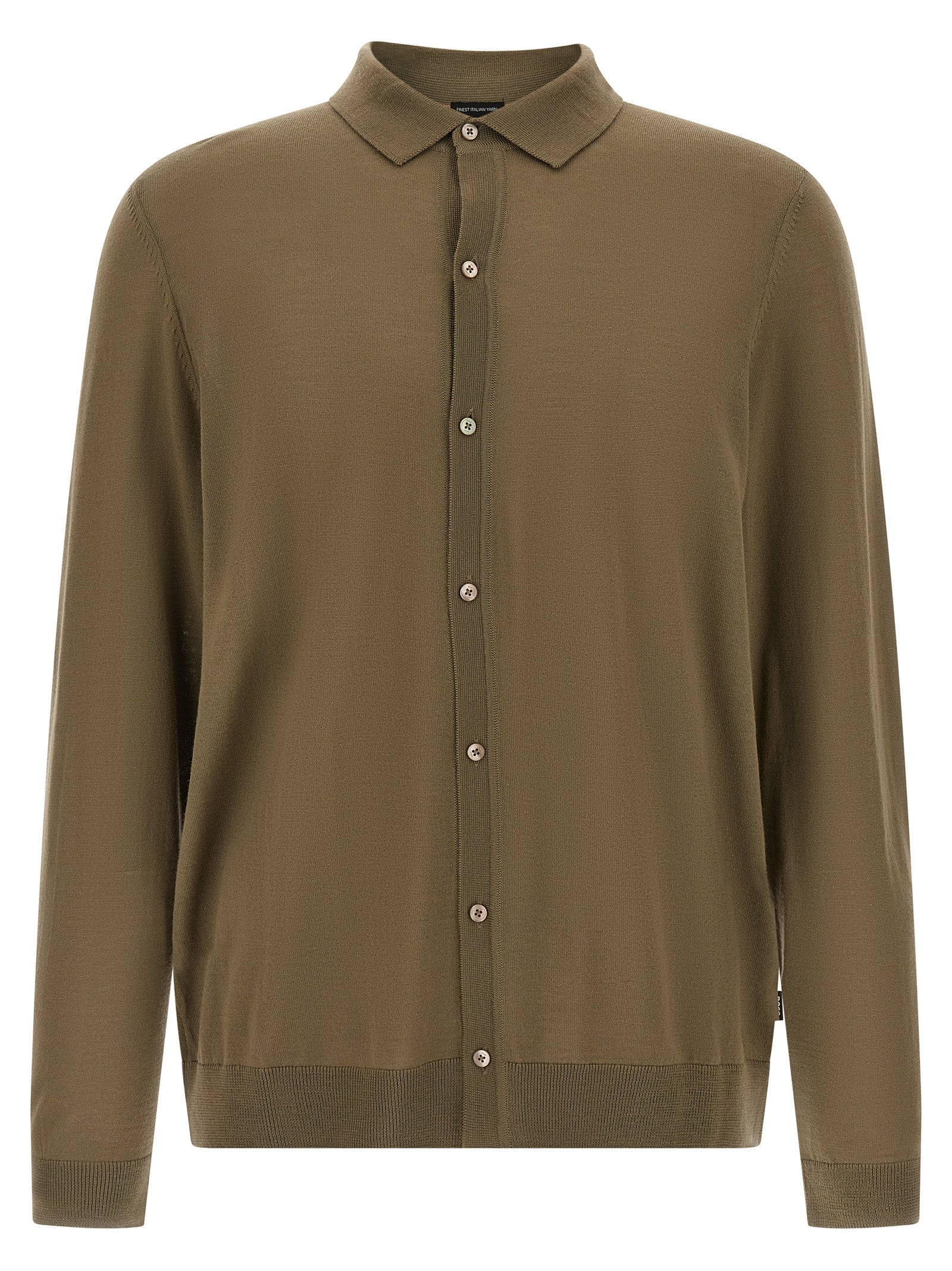 Hugo Boss Zweifarbige Poloshirt aus reiner Schurwolle