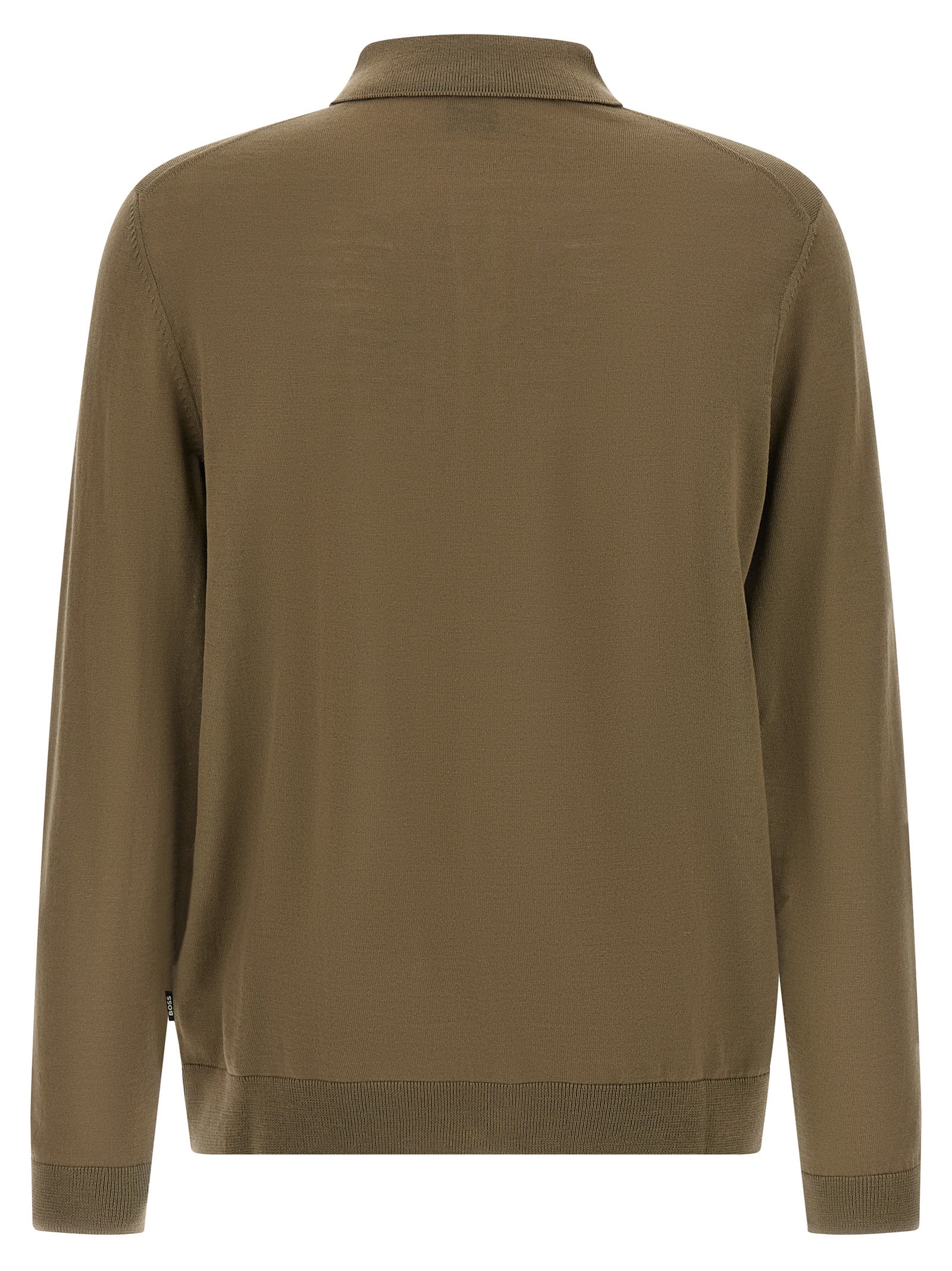 Hugo Boss Zweifarbige Poloshirt aus reiner Schurwolle