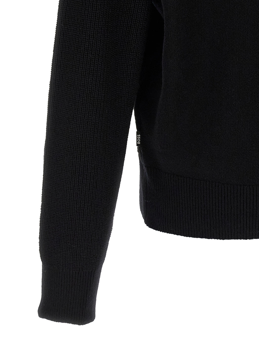 Hugo Boss Schwarzer Cardigan aus Schurwolle