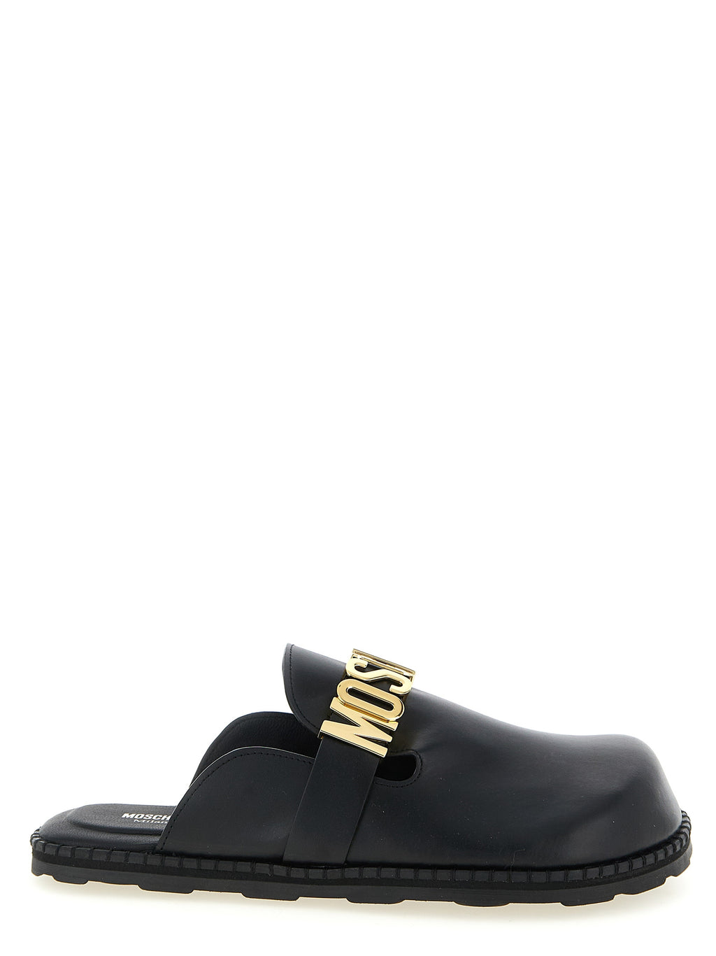 Moschino Schwarze Clogs aus Kalbsleder