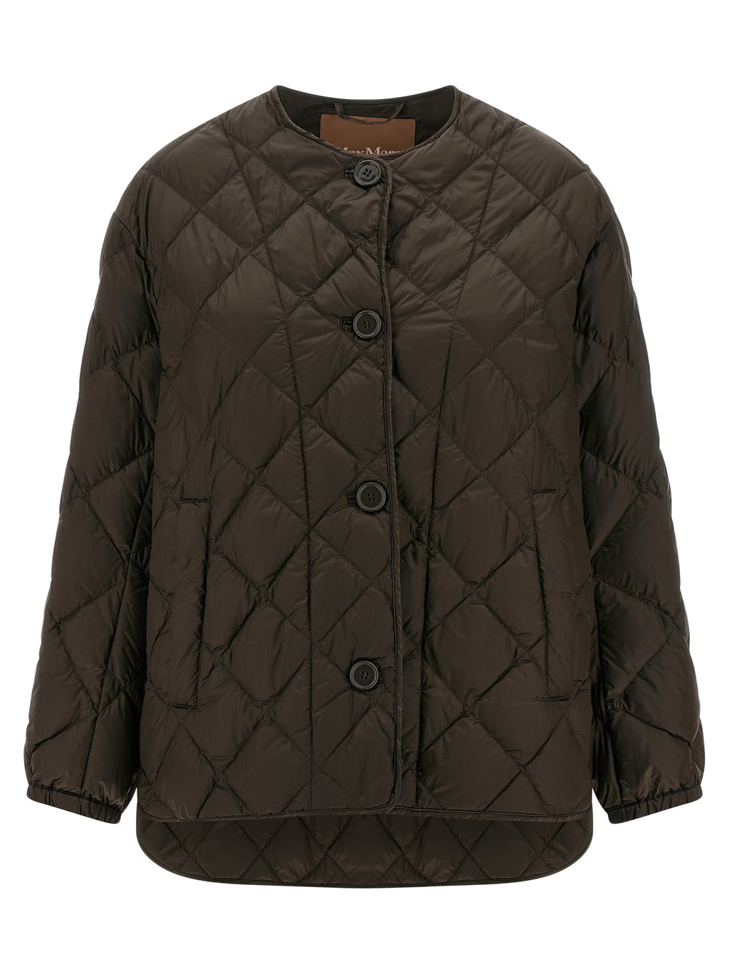 Max Mara Braune Polyamid-Jacke in voller Länge