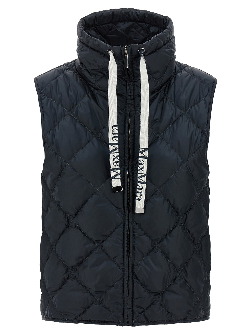 Max Mara Blaue Ärmellose Jacke aus Polyamid