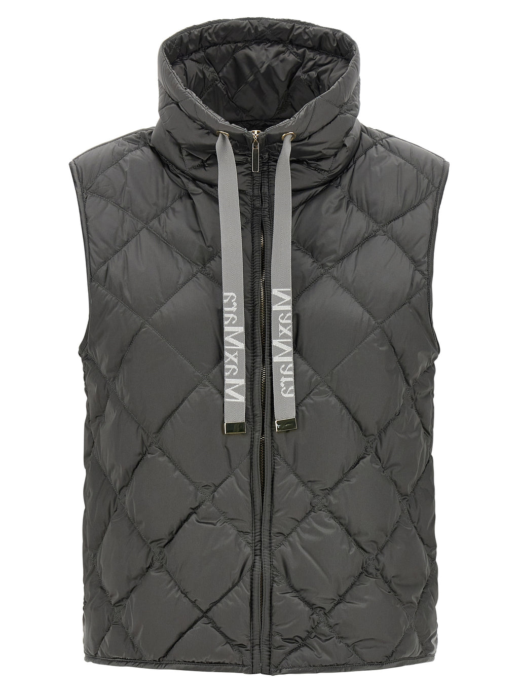 Max Mara Graue ärmellose Jacke aus Polyamid