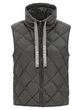 Max Mara Graue ärmellose Jacke aus Polyamid