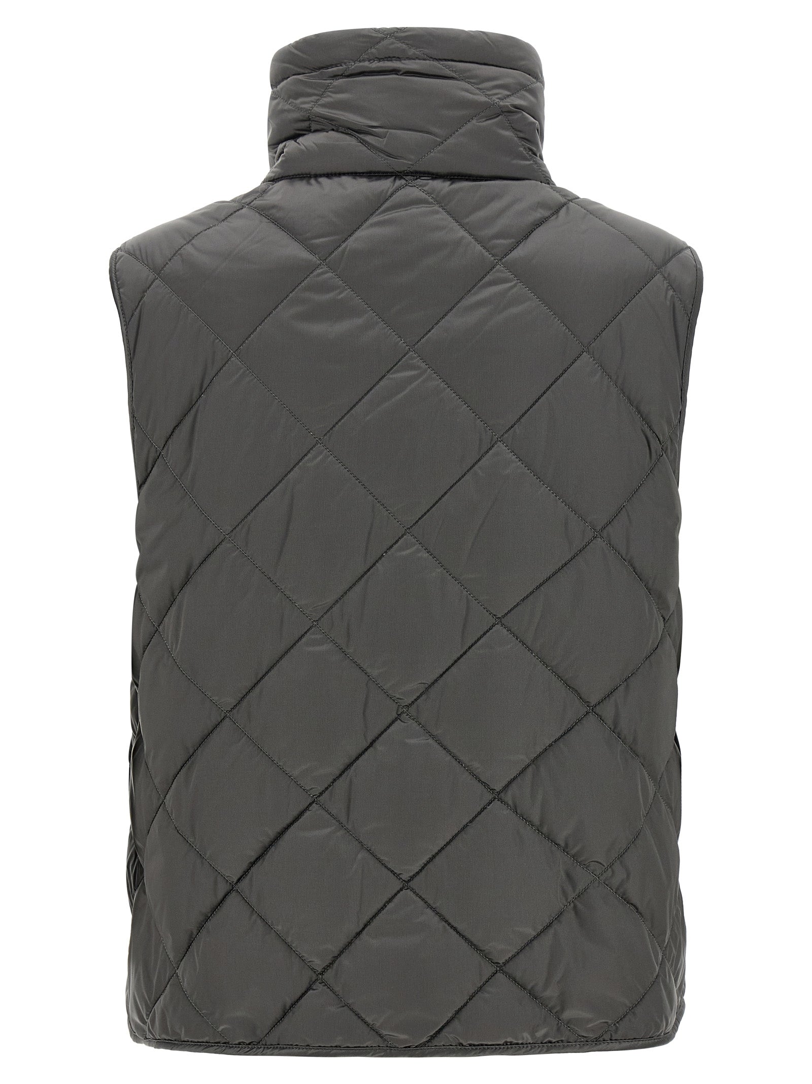 Max Mara Graue ärmellose Jacke aus Polyamid