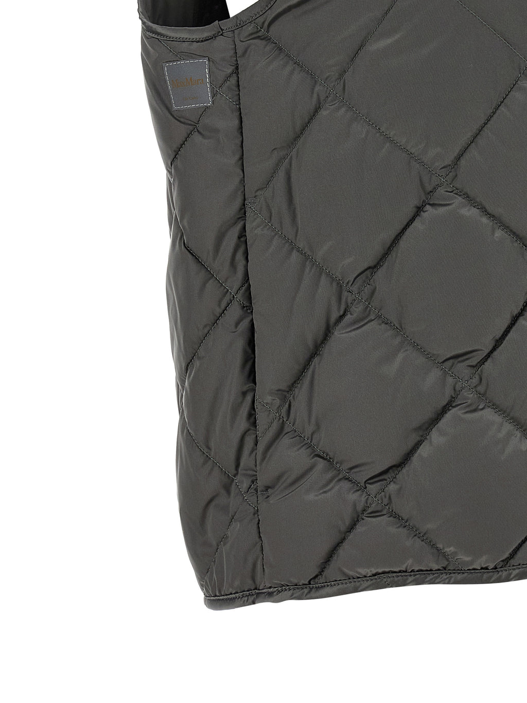 Max Mara Graue ärmellose Jacke aus Polyamid