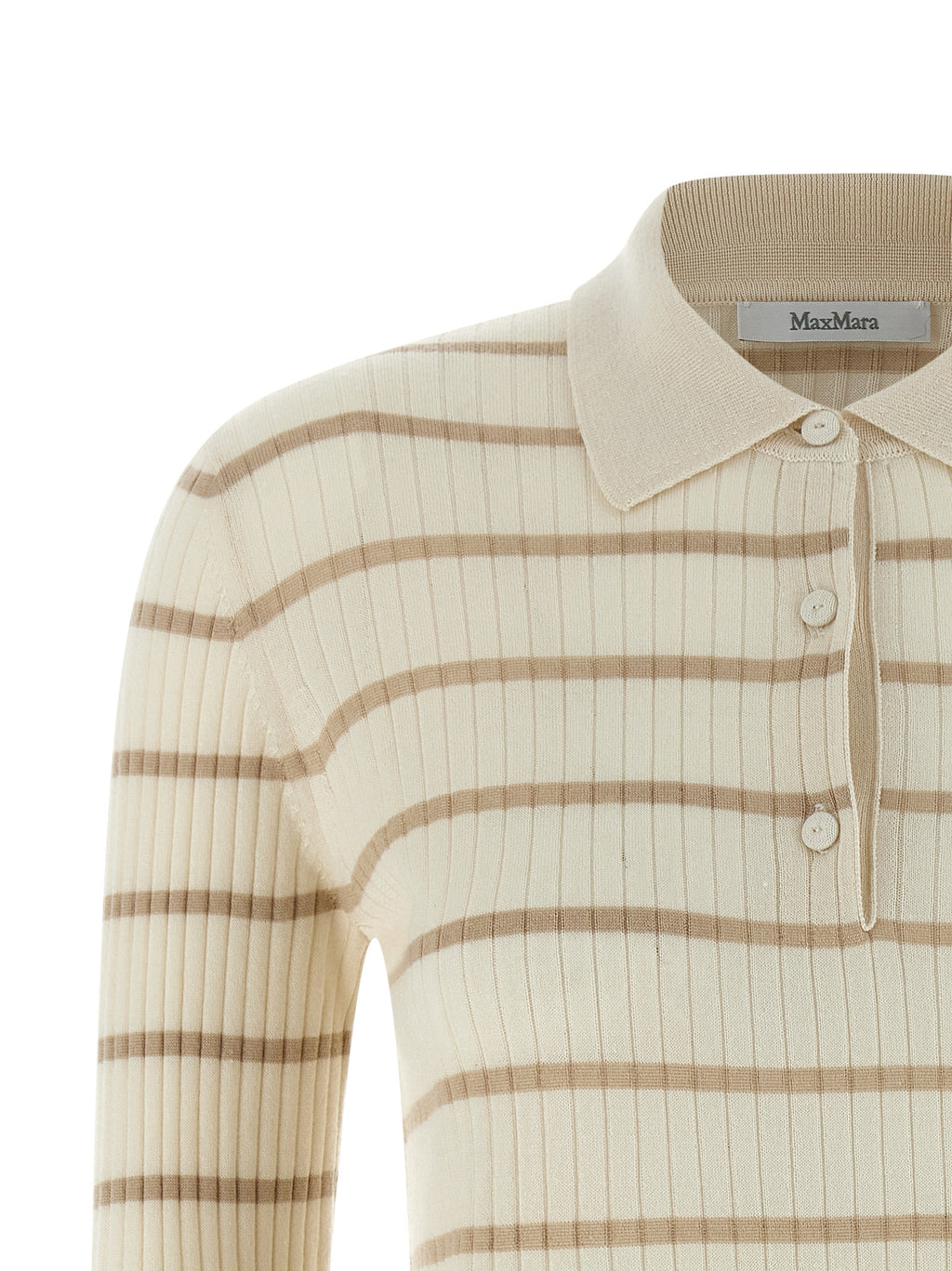 Max Mara Beige Kaschmir-Poloshirt
