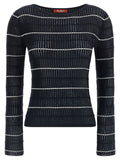 Max Mara Blauer Seiden-Cardigan