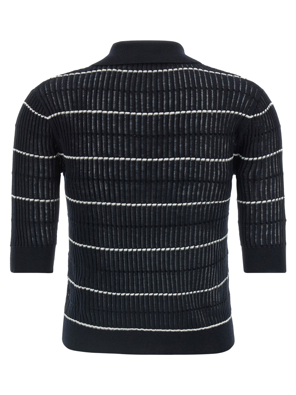 Max Mara Blaues Poloshirt aus Seide