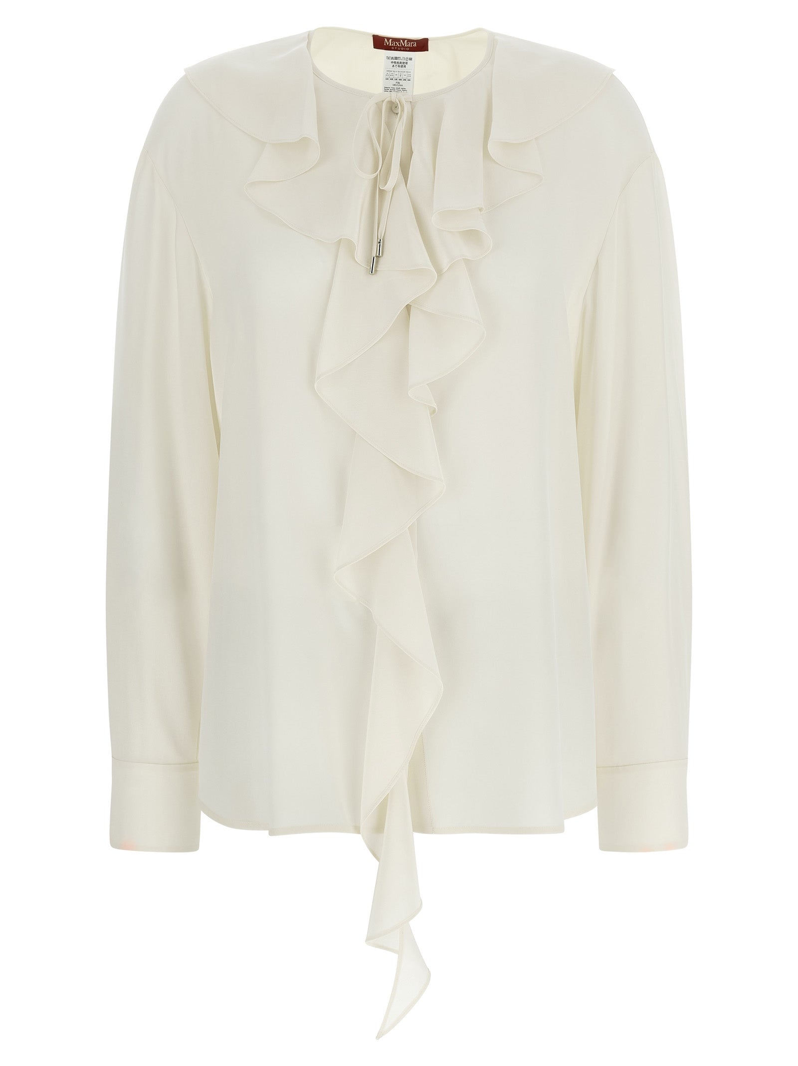 Max Mara Seidenbluse in Weiß