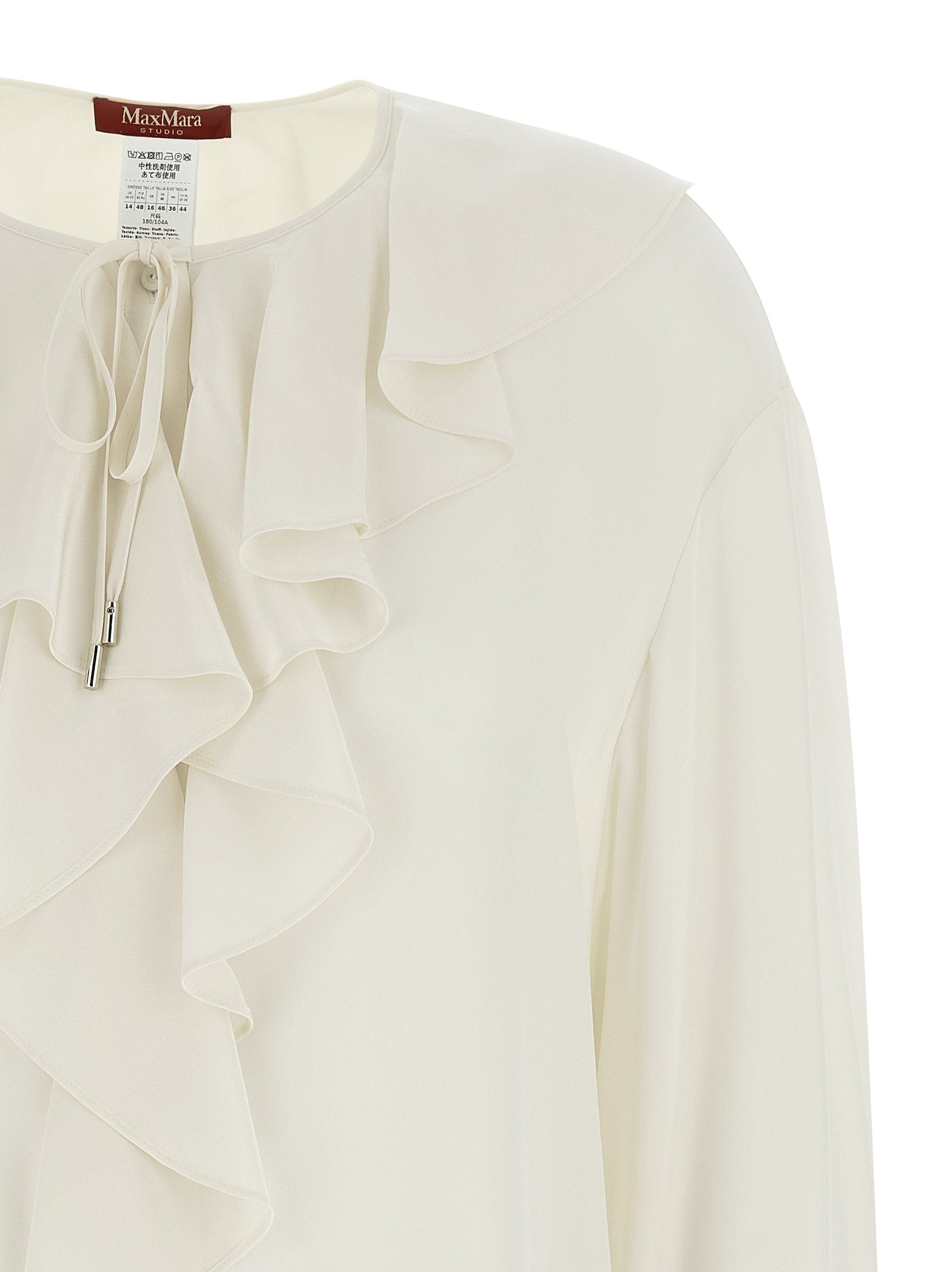 Max Mara Seidenbluse in Weiß
