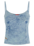 Diesel Blaues Baumwoll-Top