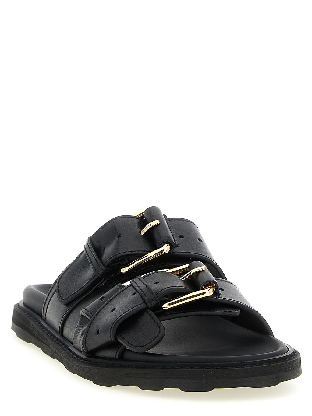 Moschino Schwarze Kalbsleder-Slipper