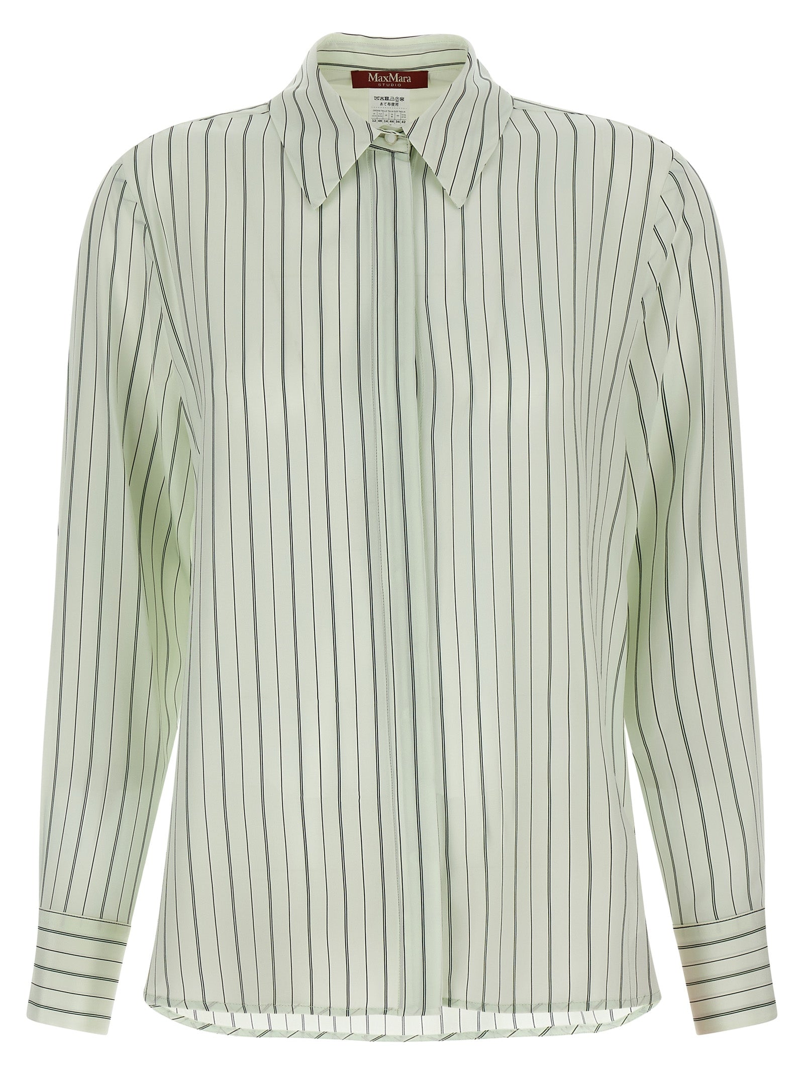 Max Mara Zweifarbige Seidenbluse