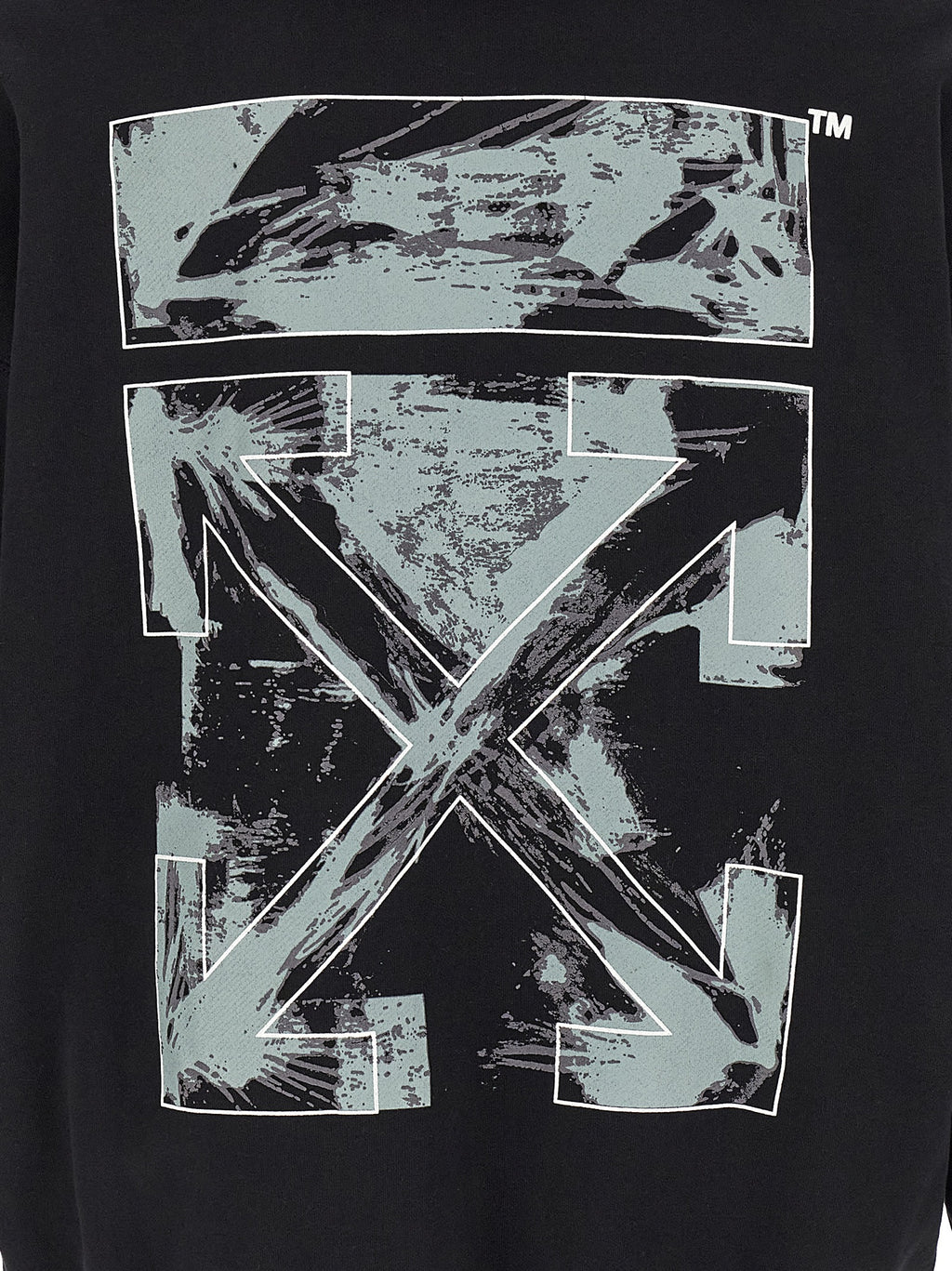 Off-White Schwarzer Baumwoll-Sweatshirt