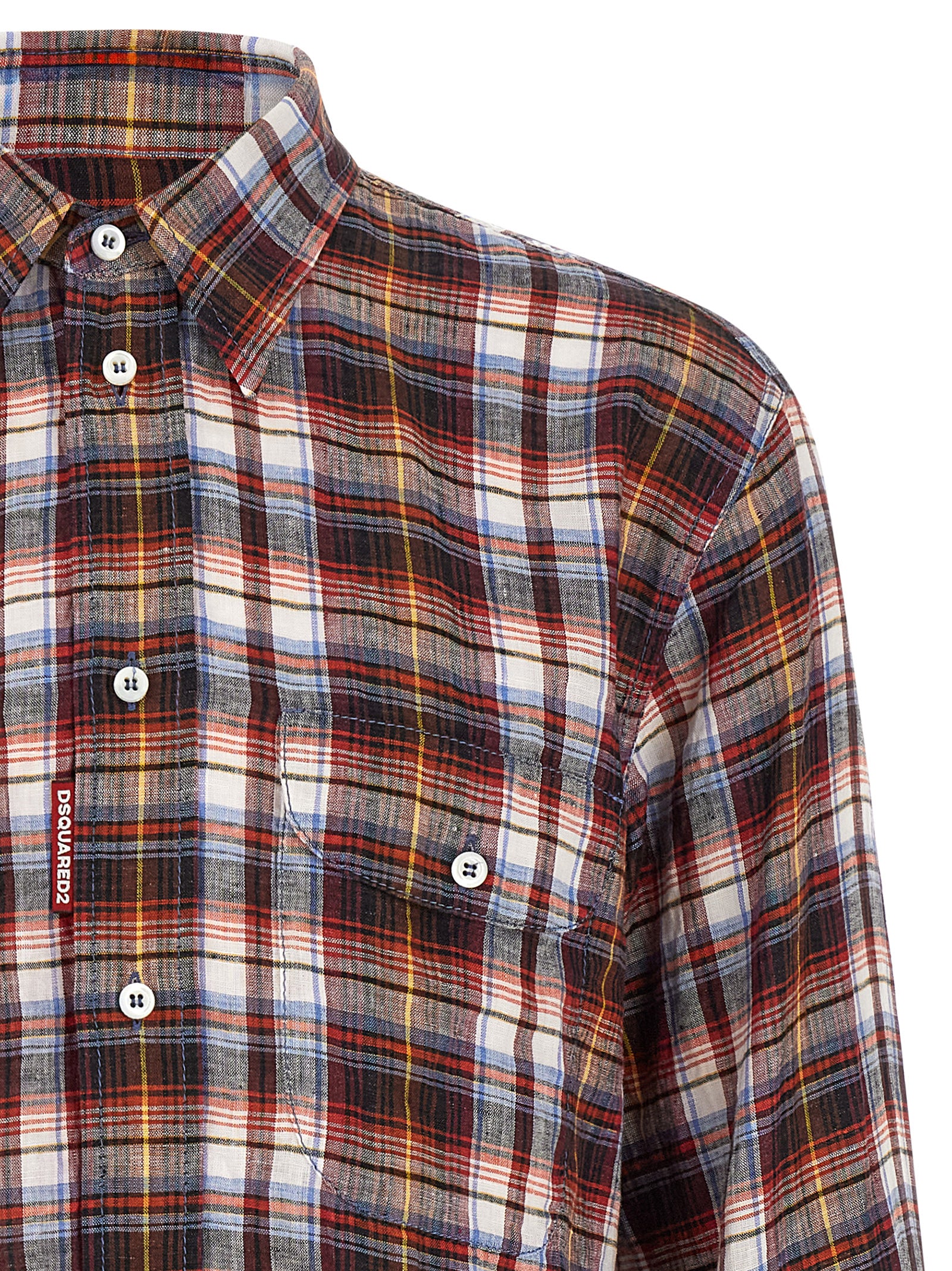 Dsquared² Mehrfarbige Leinenbluse