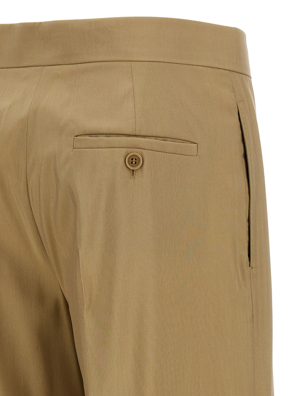 Max Mara Beige Virgin Wool Anzughose