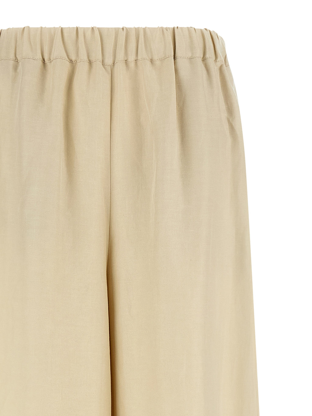 Max Mara Beige Leinen Freizeithose