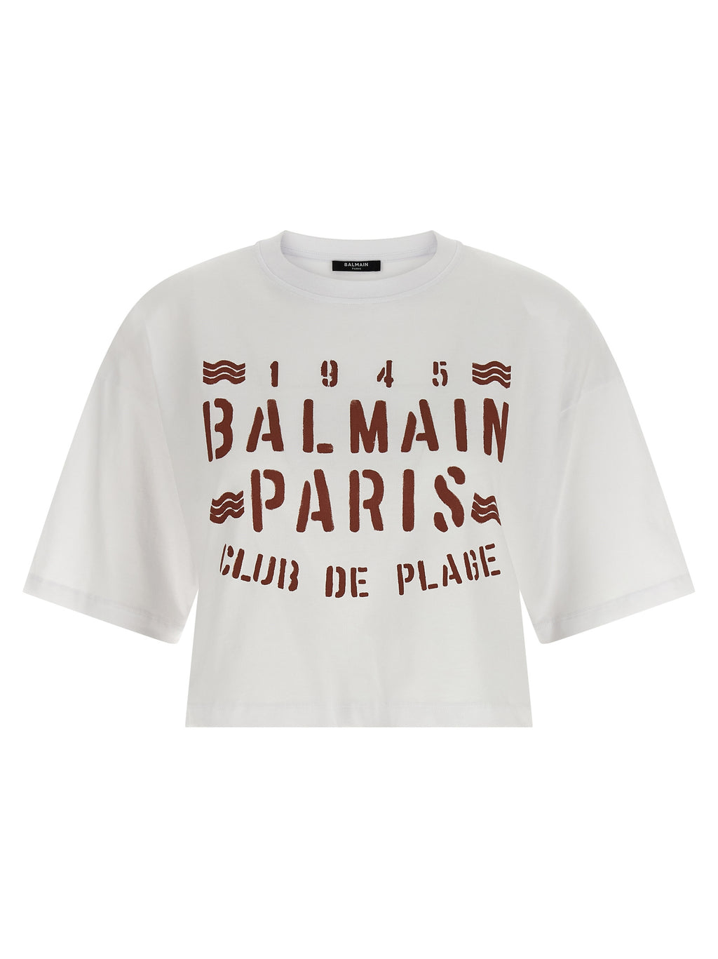 Balmain Weißes Baumwoll-T-Shirt