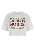 Balmain Weißes Baumwoll-T-Shirt