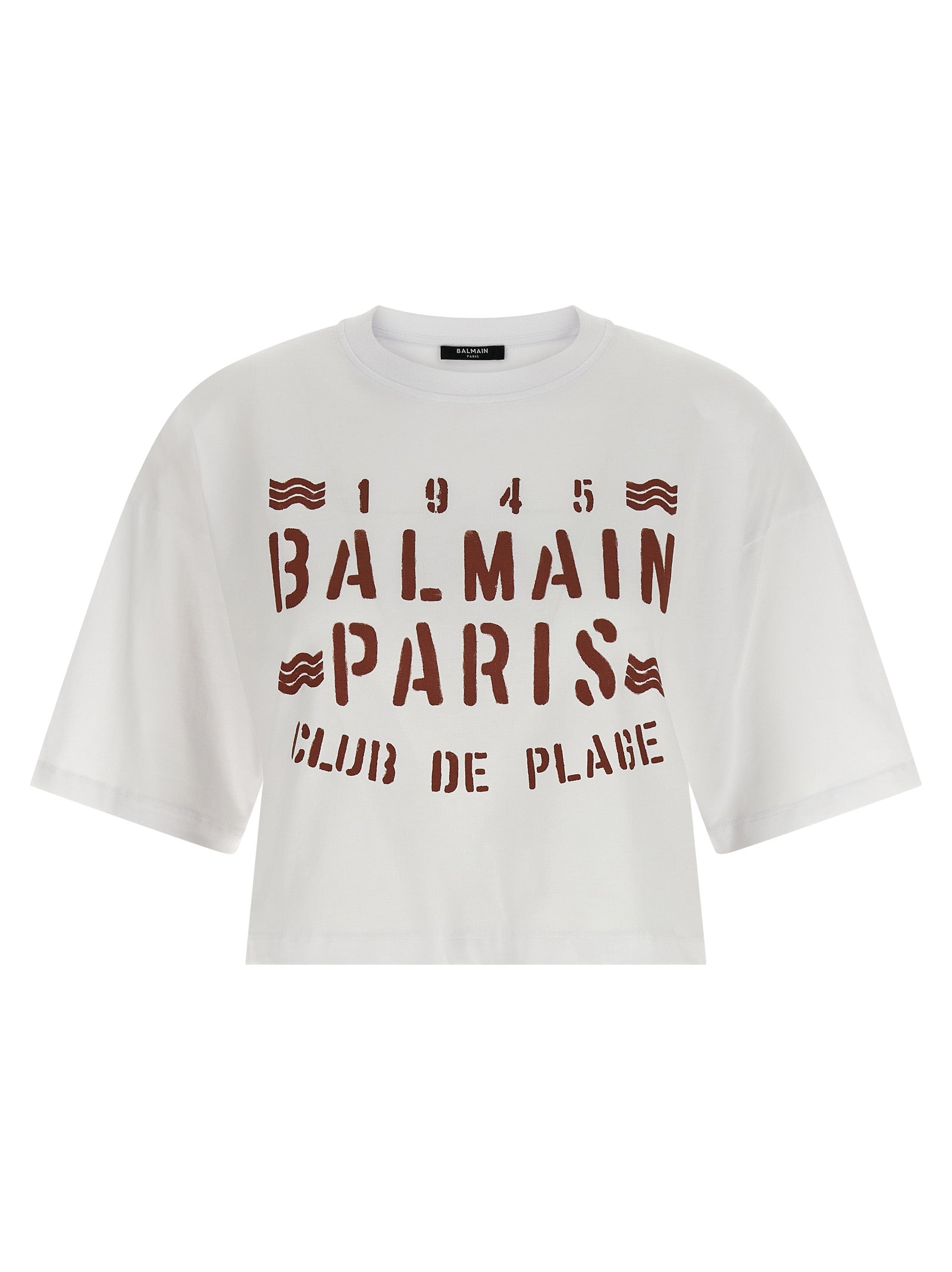 Balmain Weißes Baumwoll-T-Shirt