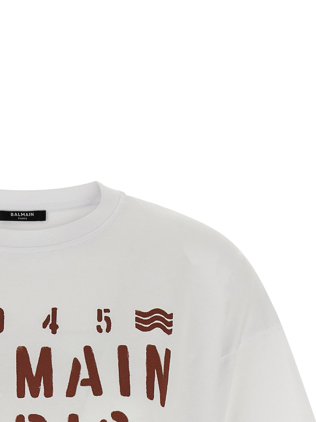 Balmain Weißes Baumwoll-T-Shirt