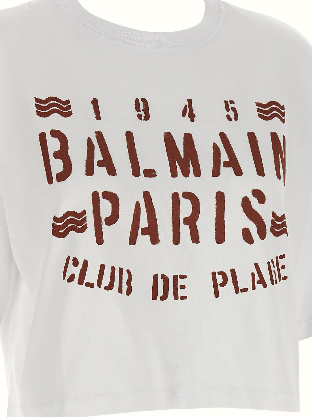 Balmain Weißes Baumwoll-T-Shirt