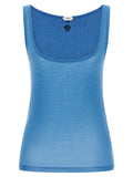 Versace Blaue Tanktops aus reiner Schurwolle