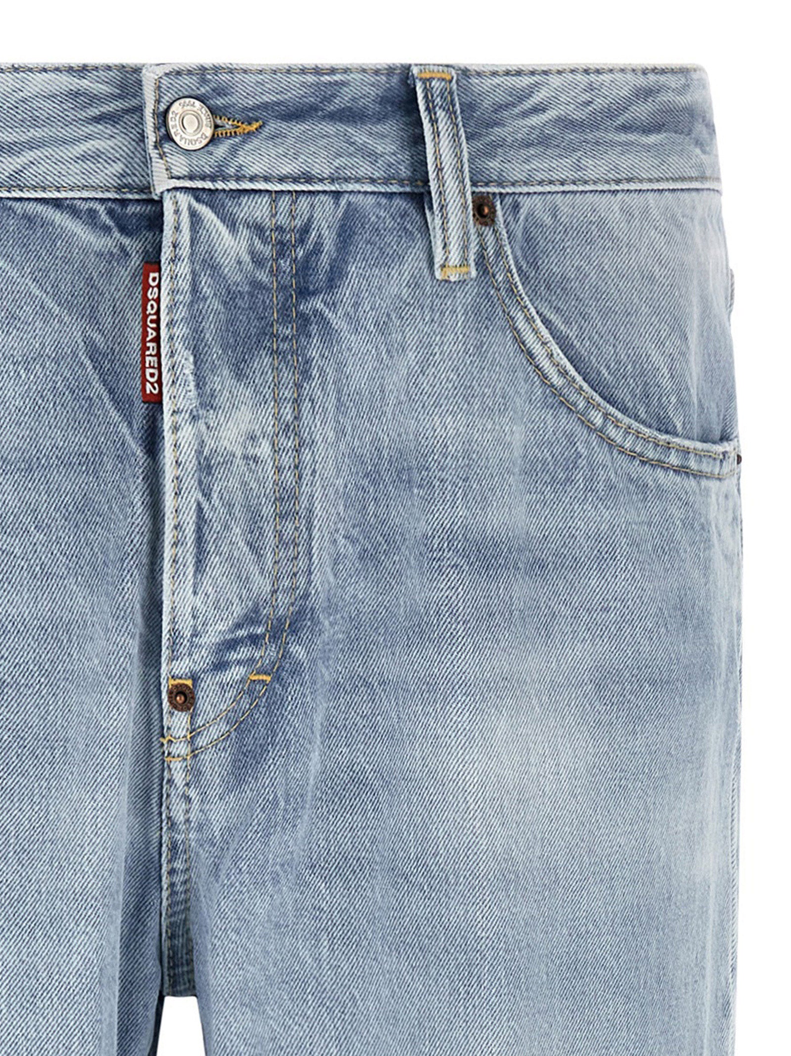 Dsquared² Blaue Jeans aus Baumwolle im geraden Schnitt