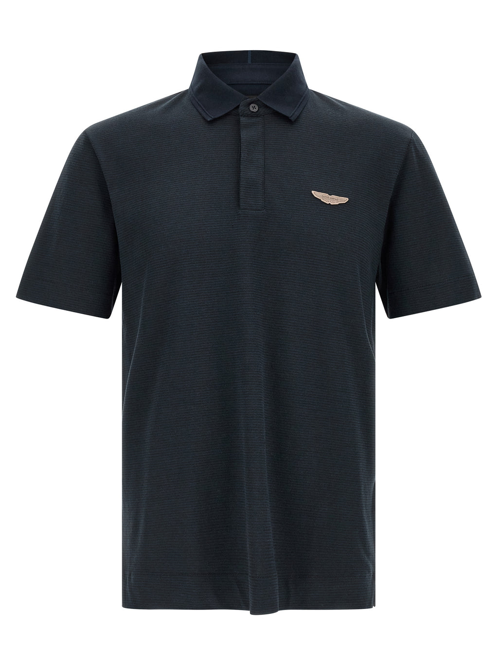 Hugo Boss Blaues Baumwoll-Polohemd