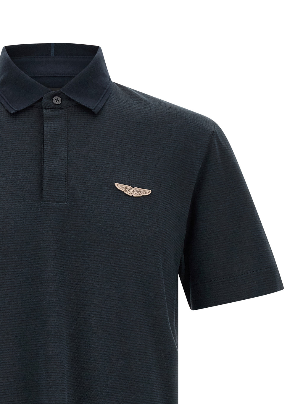 Hugo Boss Blaues Baumwoll-Polohemd