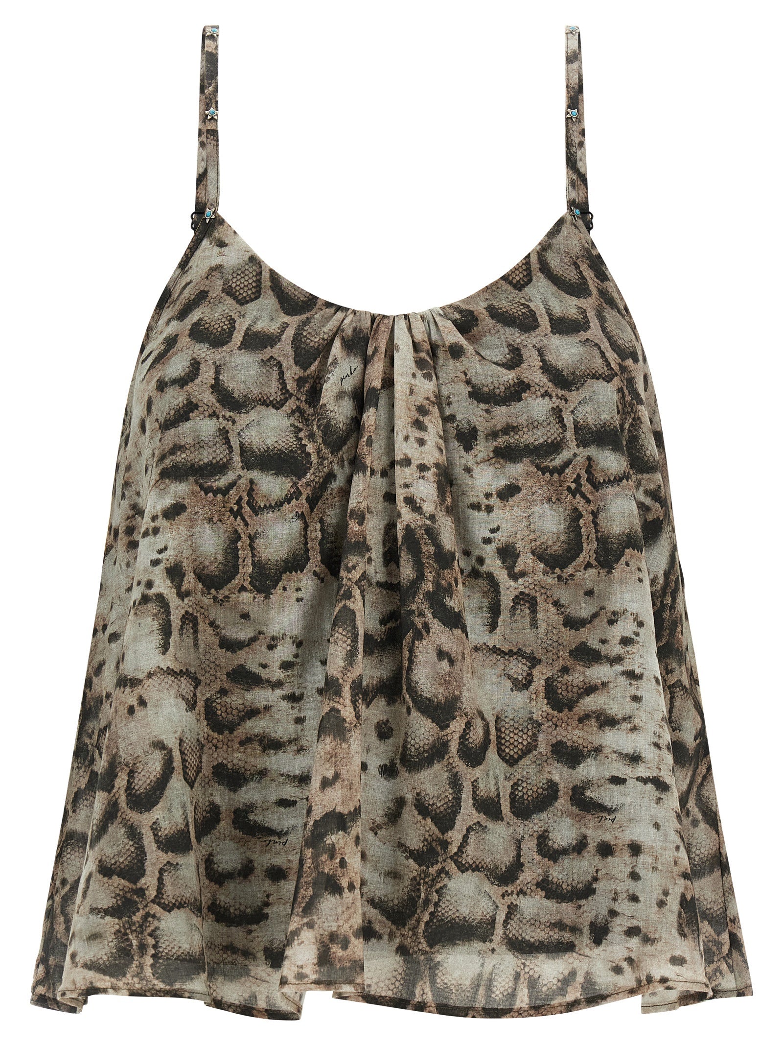 PINKO Graue Baumwollbluse