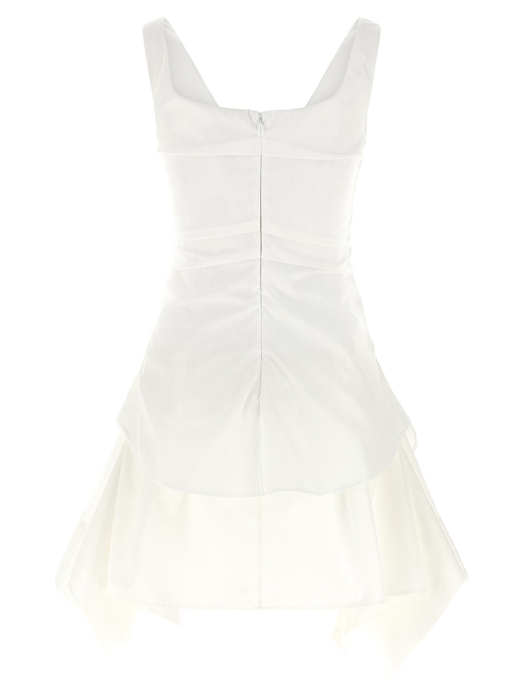 Alexander McQueen Weißes Baumwoll-Kurzkleid