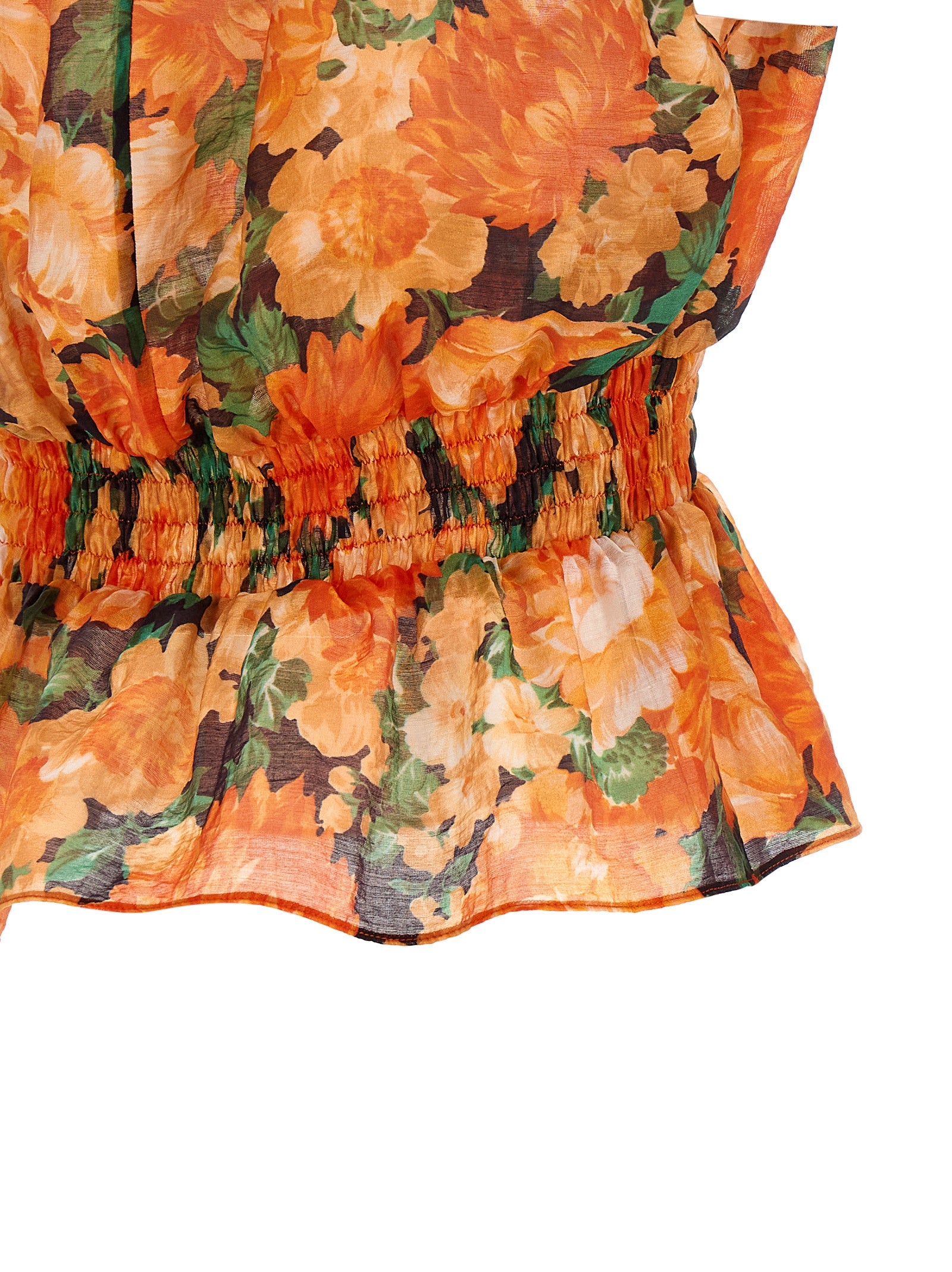 PINKO Hemd mit orangefarbenem Lyocell-Muster