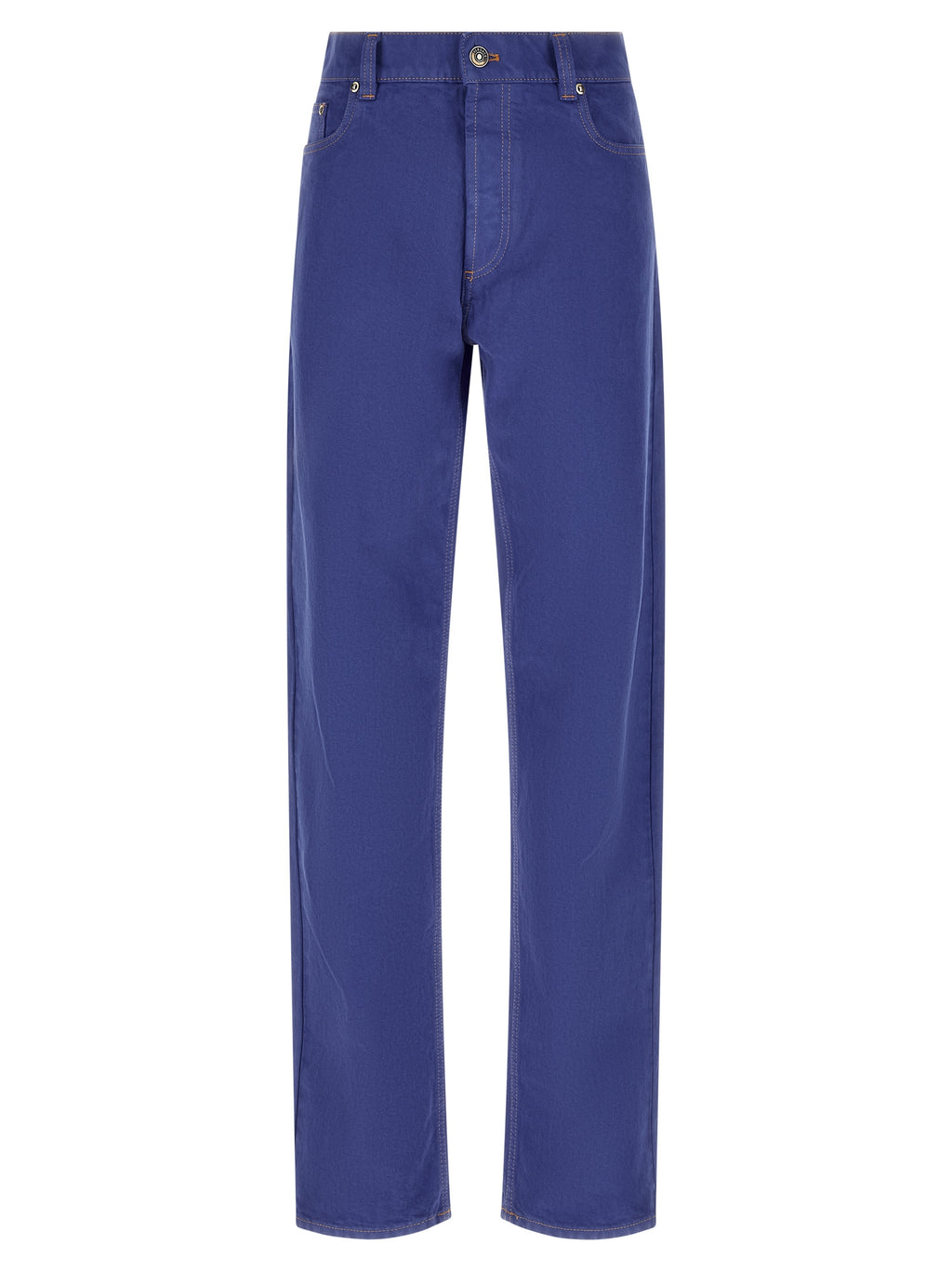 Versace Blaue Jeans aus Baumwolle im geraden Schnitt
