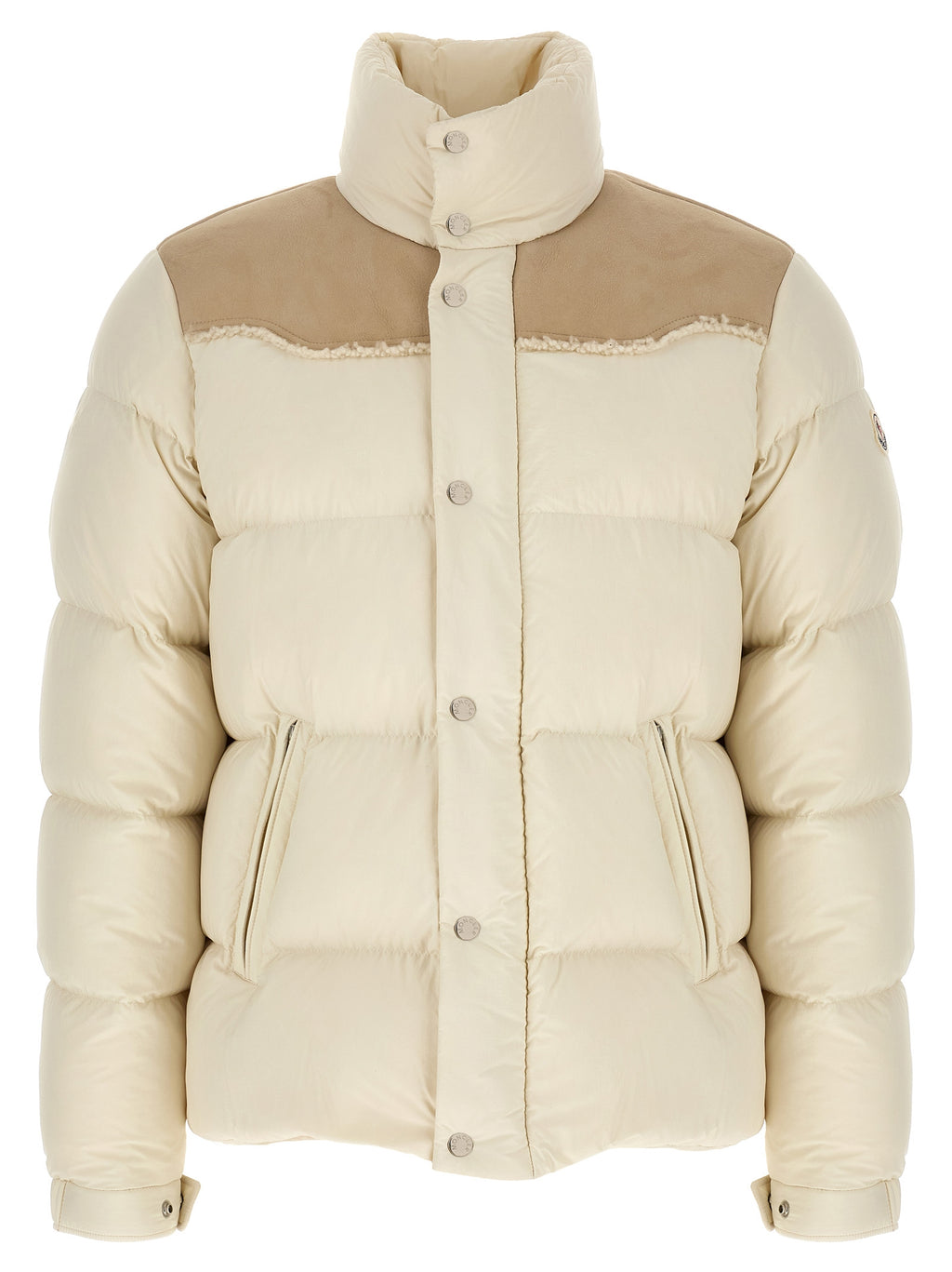 Moncler Beige Polyamid Steppjacke