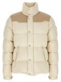 Moncler Beige Polyamid Steppjacke