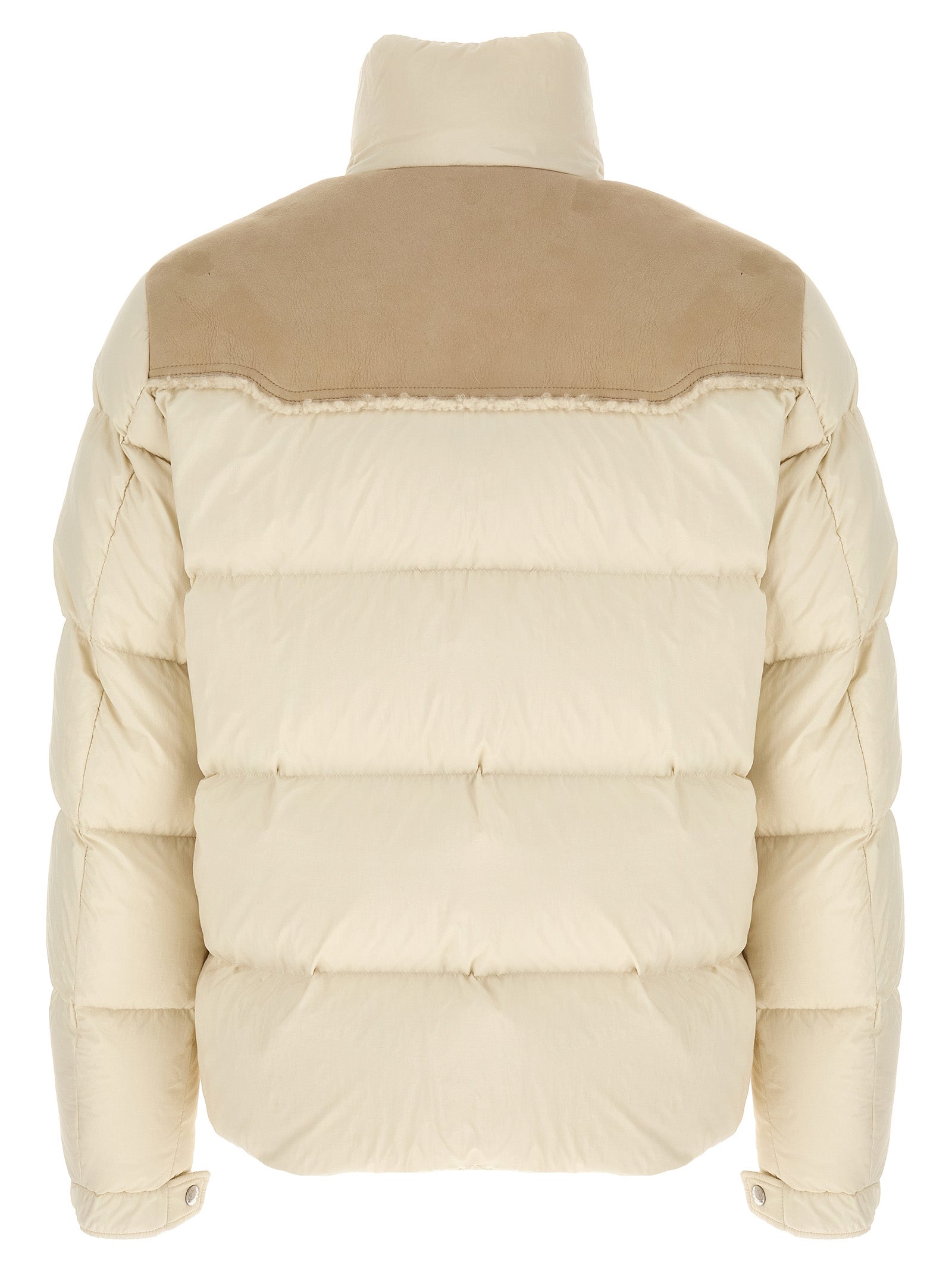 Moncler Beige Polyamid Steppjacke