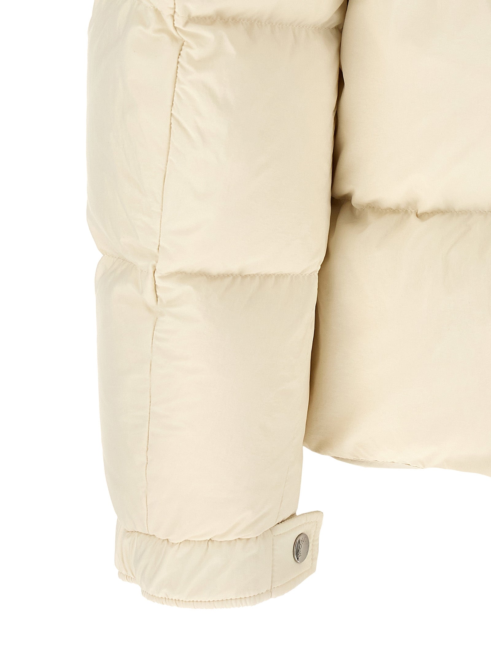 Moncler Beige Polyamid Steppjacke