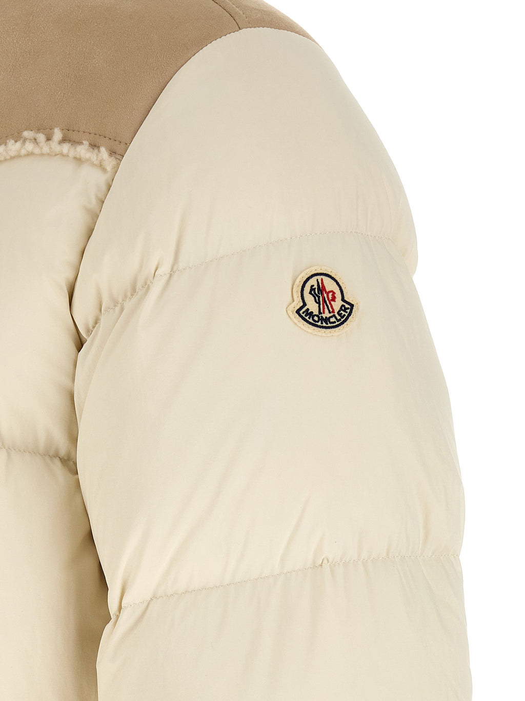 Moncler Beige Polyamid Steppjacke