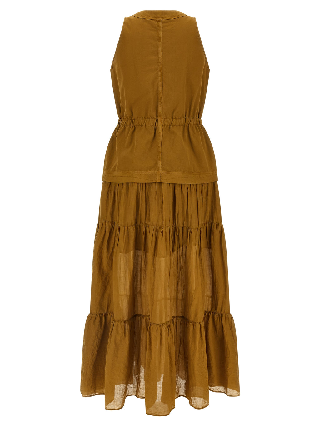 PINKO Braunes Baumwoll-Maxikleid