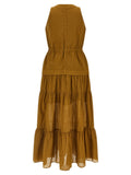 PINKO Braunes Baumwoll-Maxikleid