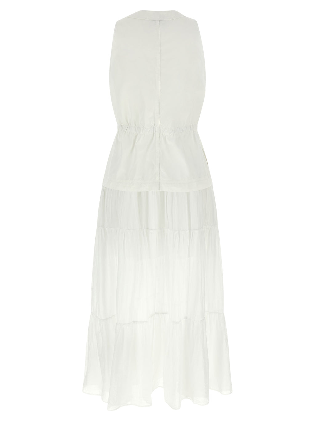 PINKO Weißes Baumwoll-Maxikleid