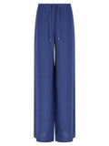 Max Mara Blaue Leinenhose