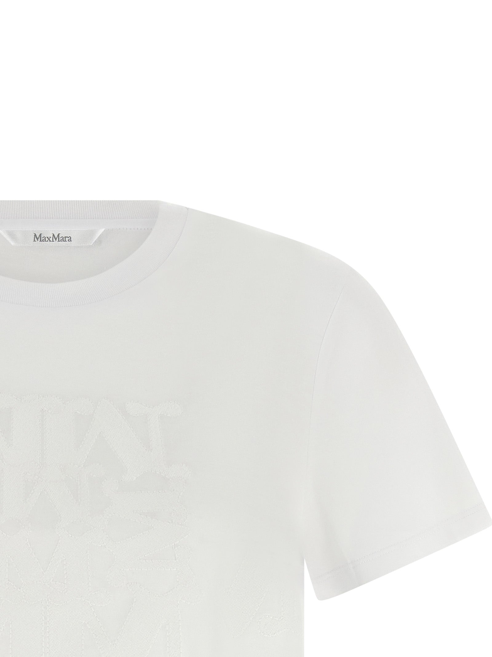 Max Mara Weißes Baumwoll-T-Shirt