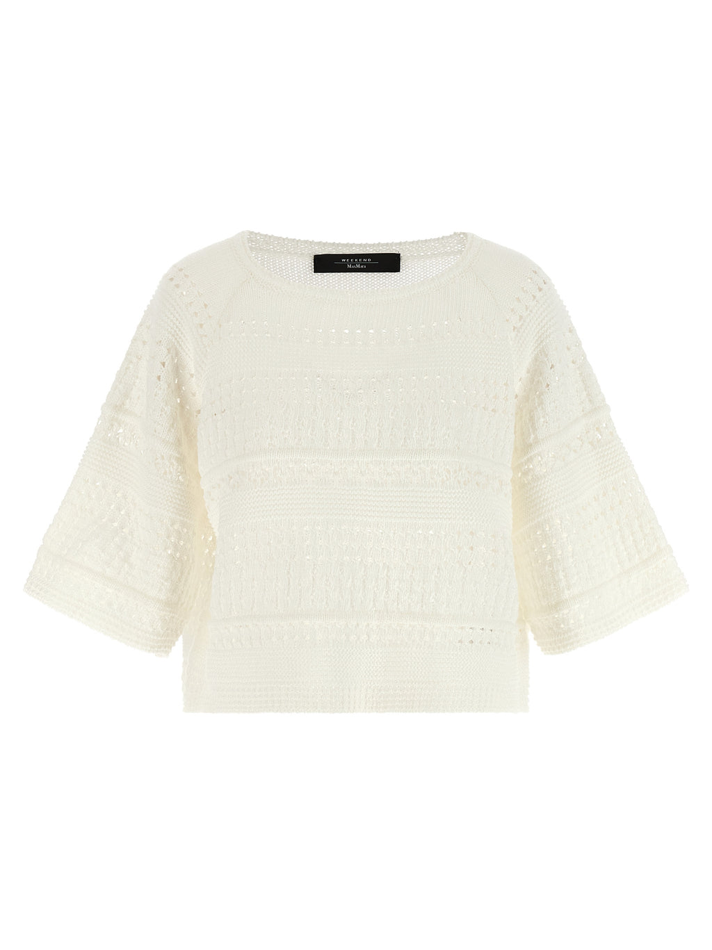 Max Mara Weißer Strickcardigan aus Baumwolle