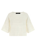 Max Mara Weißer Strickcardigan aus Baumwolle