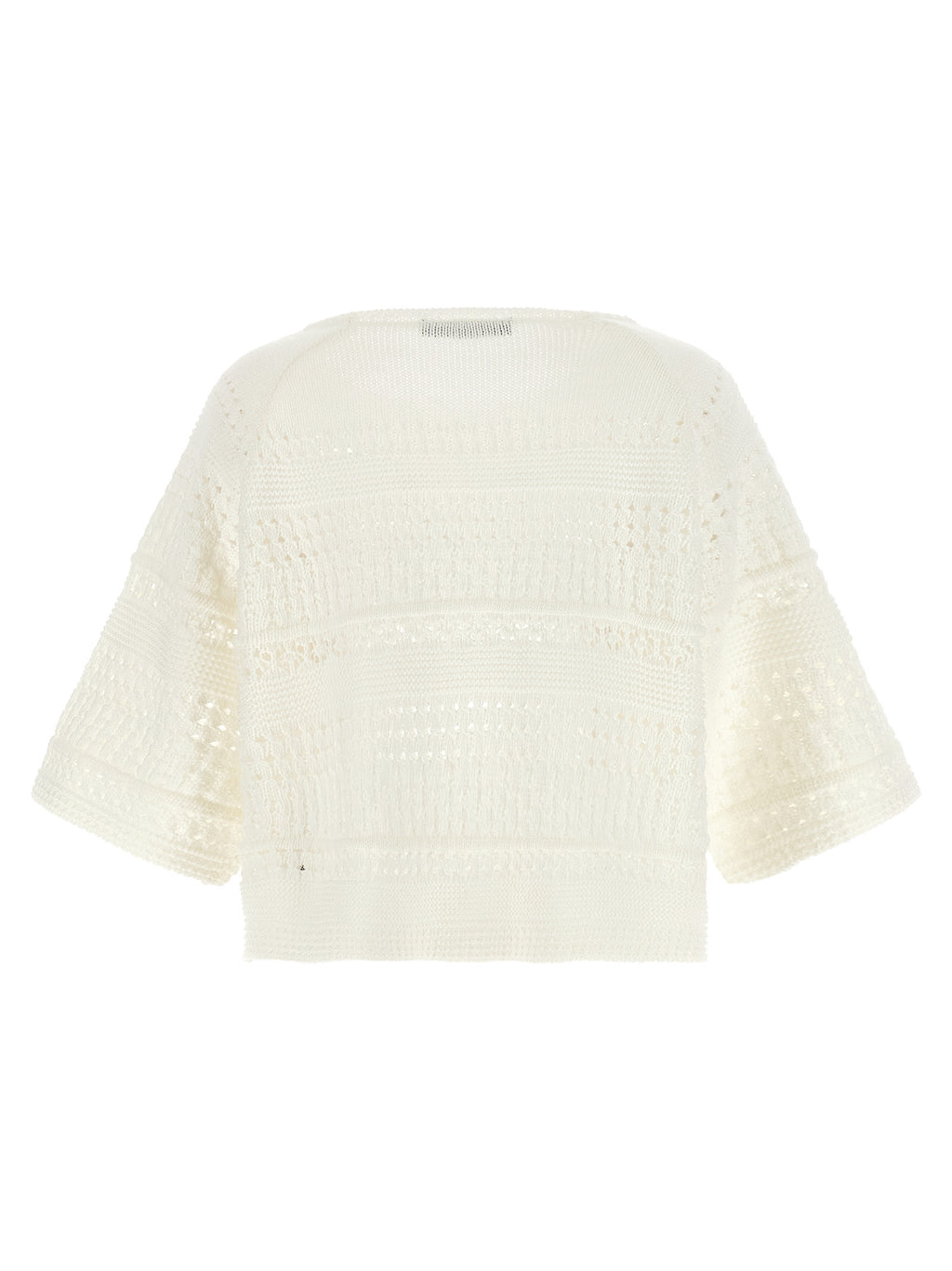 Max Mara Weißer Strickcardigan aus Baumwolle