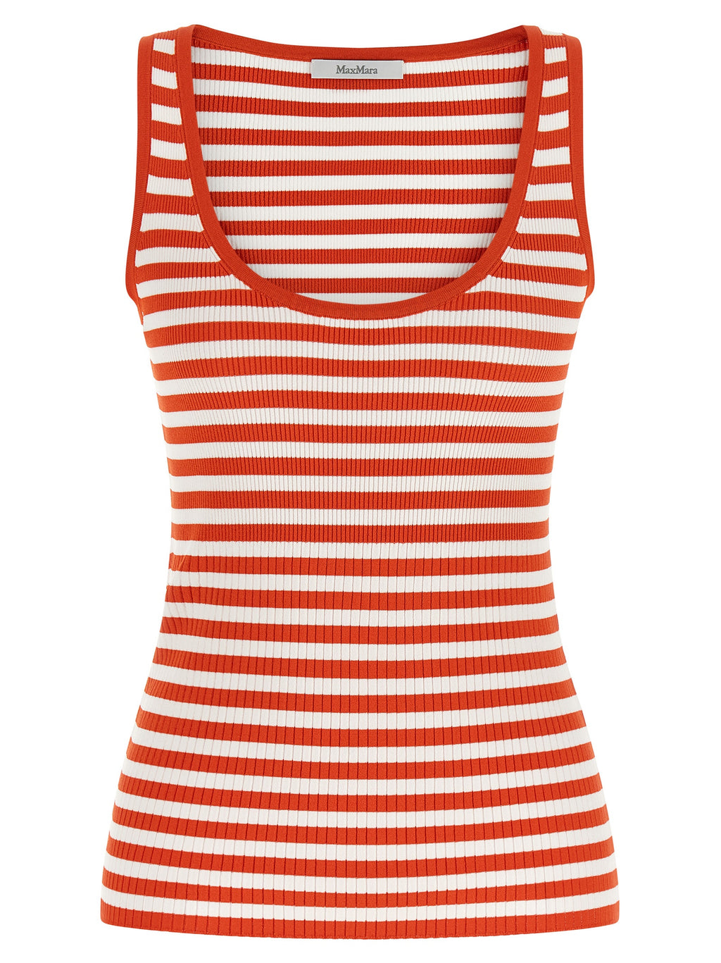 Max Mara Ärmelloses T-Shirt aus Viskose in Multicolor